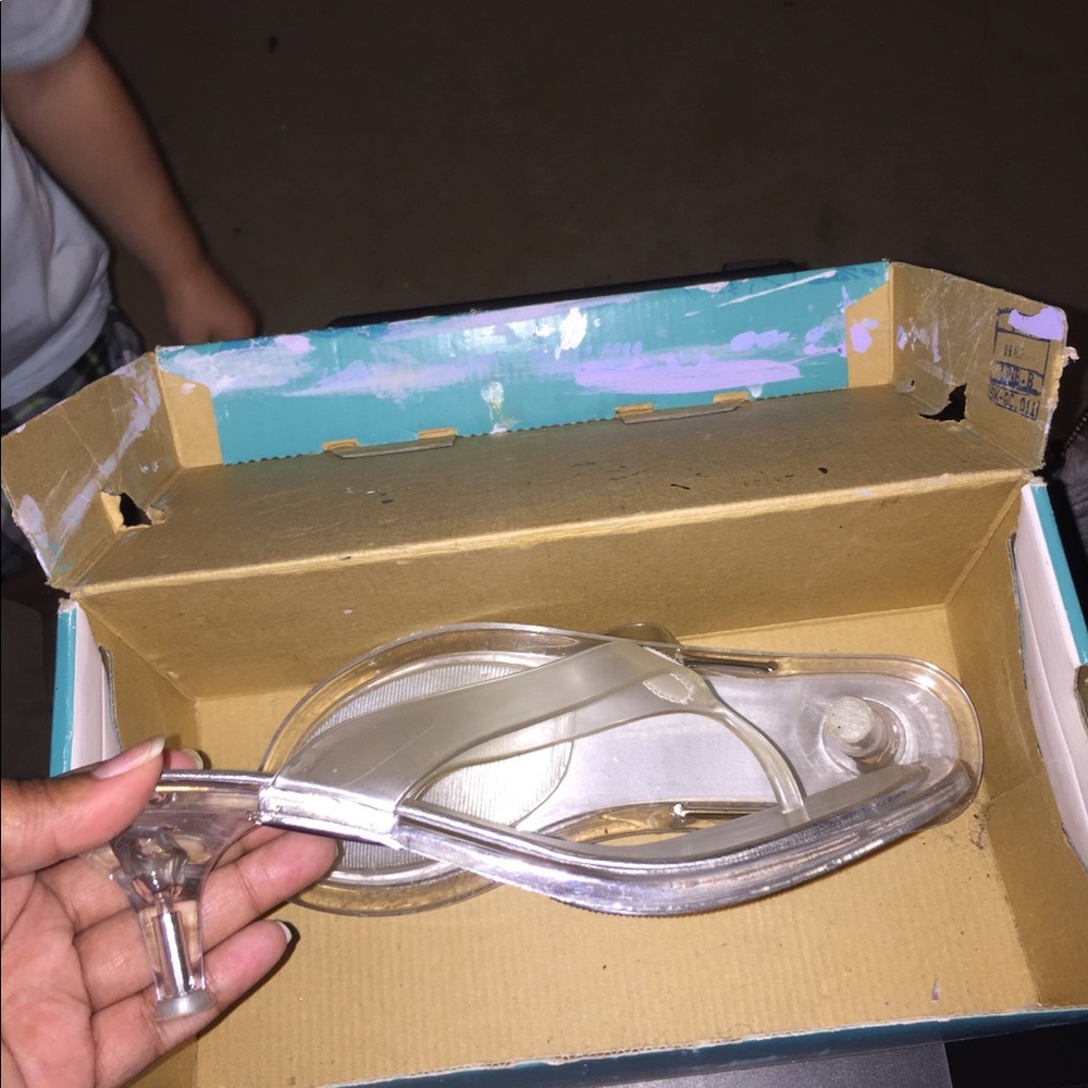 clear kitten heels